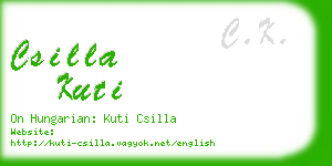 csilla kuti business card